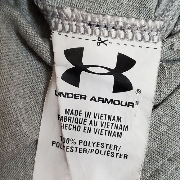 Under Armour Gray Quarter Zip Semi Fitted Longsleeve Shirt Size M - Picture 9 of 10
